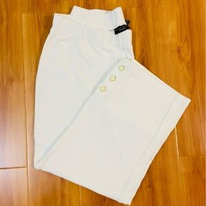 Susan Graver Weekend White Cropped Capri Pants  size S